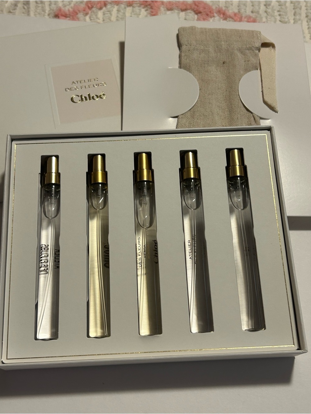 Chloé Atelier des fleurs 5 exclusive edition voyage travel sprays .33 fl oz/10ml